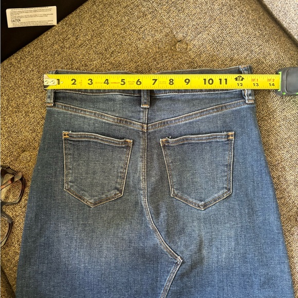 J Crew Denim Mini Skirt Raw Edge Hem XS - Picture 3 of 5